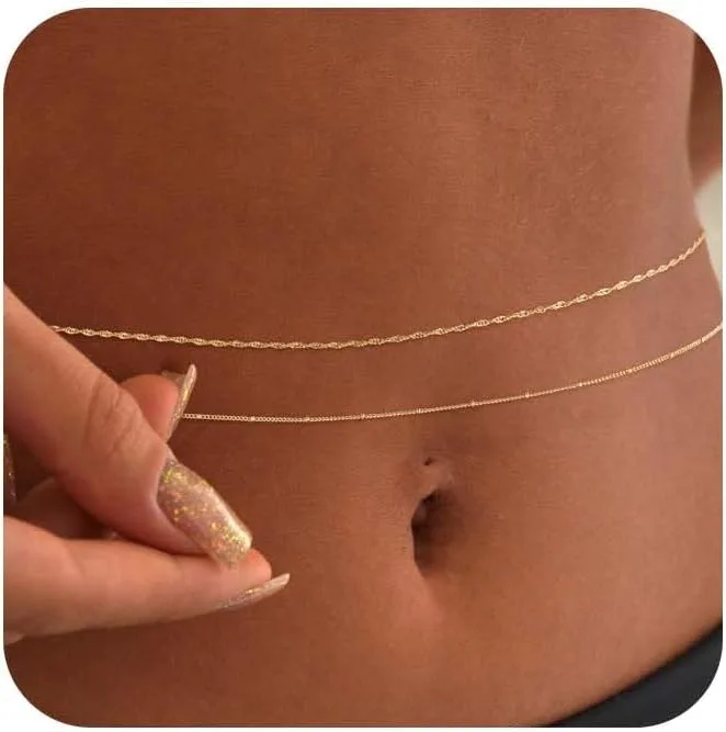 Rantai Pinggang Berlapis Emas  - Body Jewelry For Sale ulasan dan harga