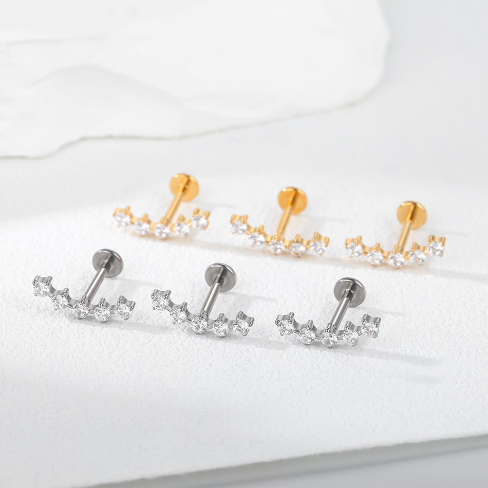1 buah G23 anting-anting tindi - Body Jewelry Internally Threaded ulasan dan harga