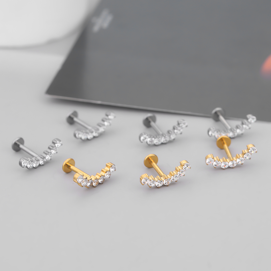 1 buah G23 anting-anting tindi - Body Jewelry Internally Threaded ulasan dan harga