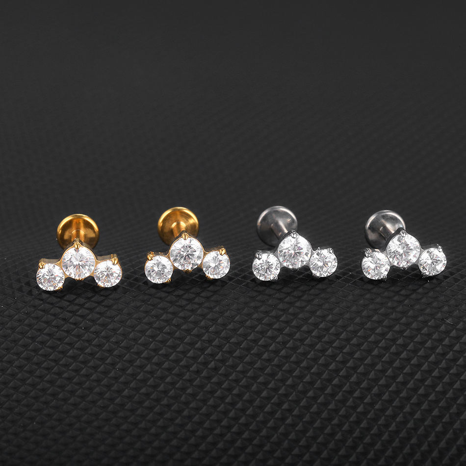 1 buah G23 anting-anting tindi - Body Jewelry Internally Threaded ulasan dan harga