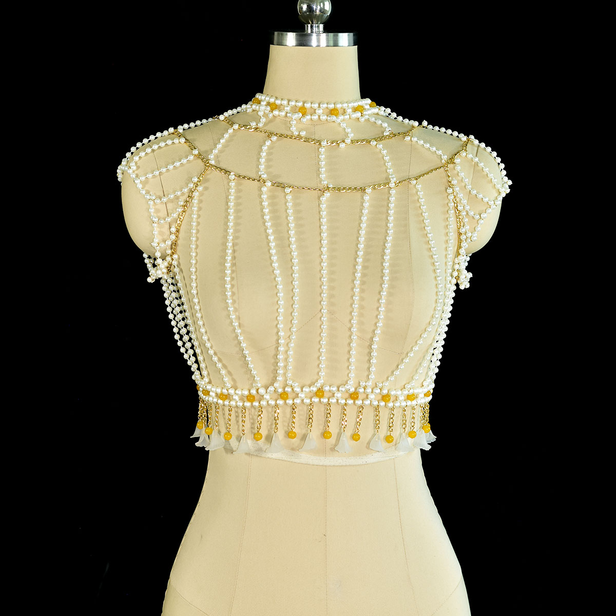 Perhiasan Tubuh Mutiara Imitas - Yellow Body Jewelry ulasan dan harga