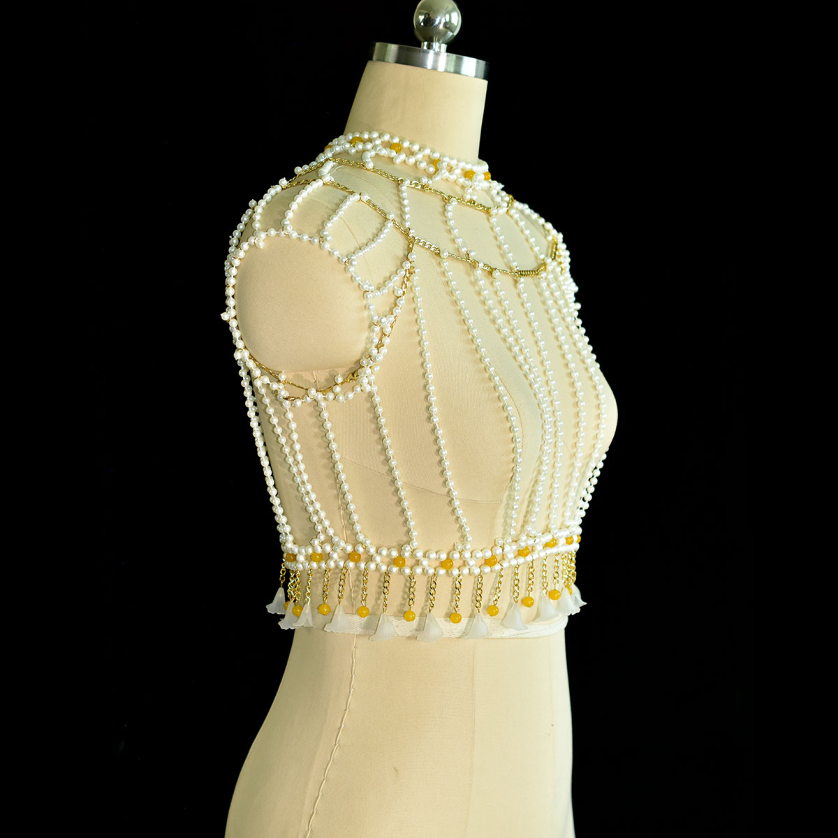 Perhiasan Tubuh Mutiara Imitas - Yellow Body Jewelry ulasan dan harga