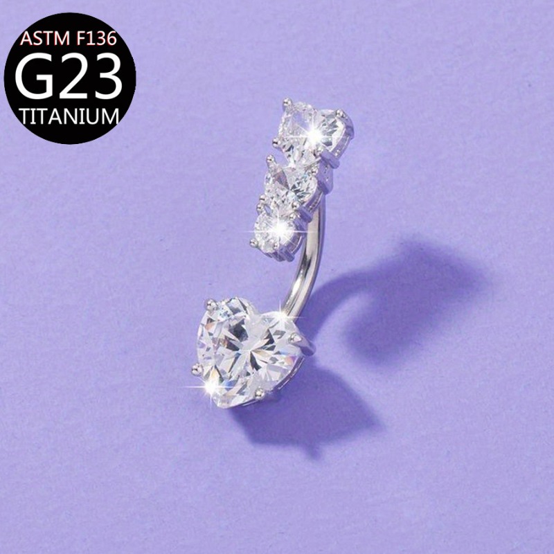 Cincin Pusar Mewah Berkilau Ga - Body Jewelry Titanium ulasan dan harga