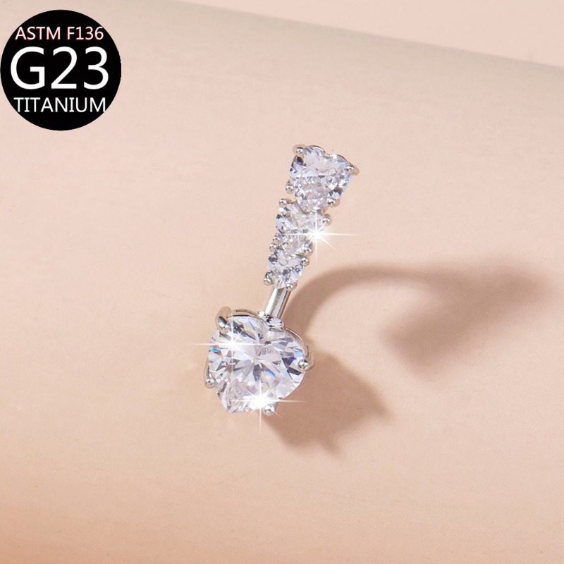 Cincin Pusar Mewah Berkilau Ga - Body Jewelry Titanium ulasan dan harga